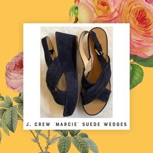 J. Crew ‘Marcie’ suede platform wedges | Sz 9